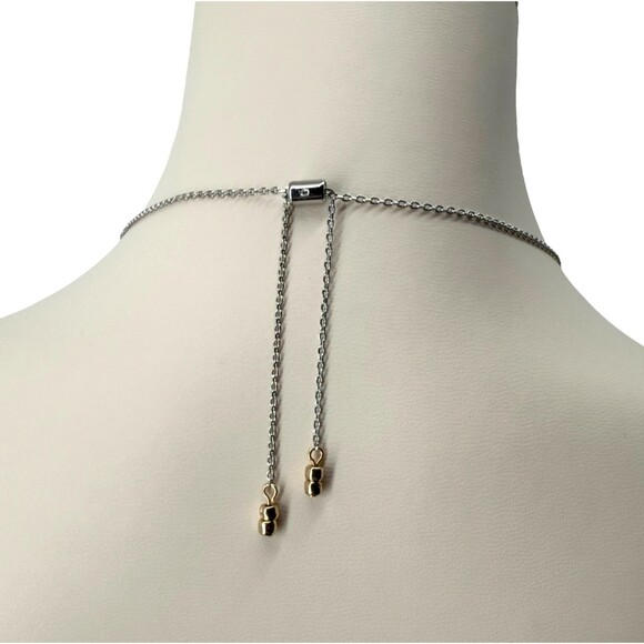 J. Jill Shell Necklace Island Air Pendant Mixed Metal Gold Silver Scallop Ocean - Picture 13 of 14